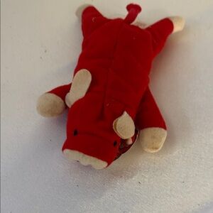 Red Plush Bull Toy